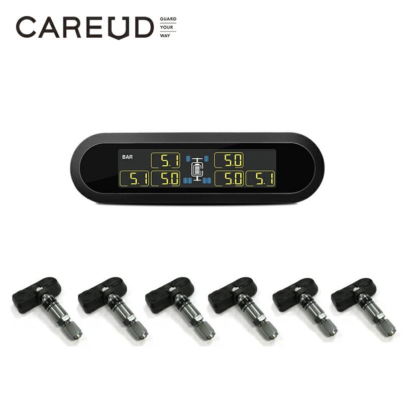 CAREUD T650 Solar Bus RV Truck TPMS Wireless Tire Pressure Monitoring System With 6 External Internal Sensors Max 199 PSI black
CAREUD T650 Solar Bus RV Truck TPMS Wireless Tire Pressure Monitoring System With 6 External Internal Sensors Max 199 PSI black