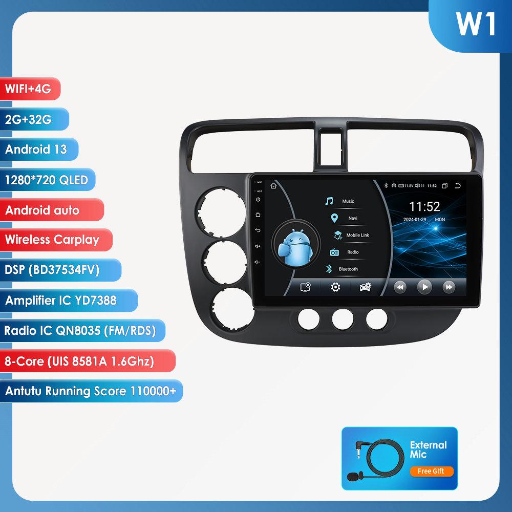 Ossuret Intelligent 2din Android 14 Car radio for Honda Civic 2000 - 2006 multimedia Video player 4G AI Carplay car intelligent systems GPS screen W1 8Core 2G 32G
Ossuret Intelligent 2din Android 14 Car radio for Honda Civic 2000 - 2006 multimedia Video player 4G AI Carplay car intelligent systems GPS screen W1 8Core 2G 32G