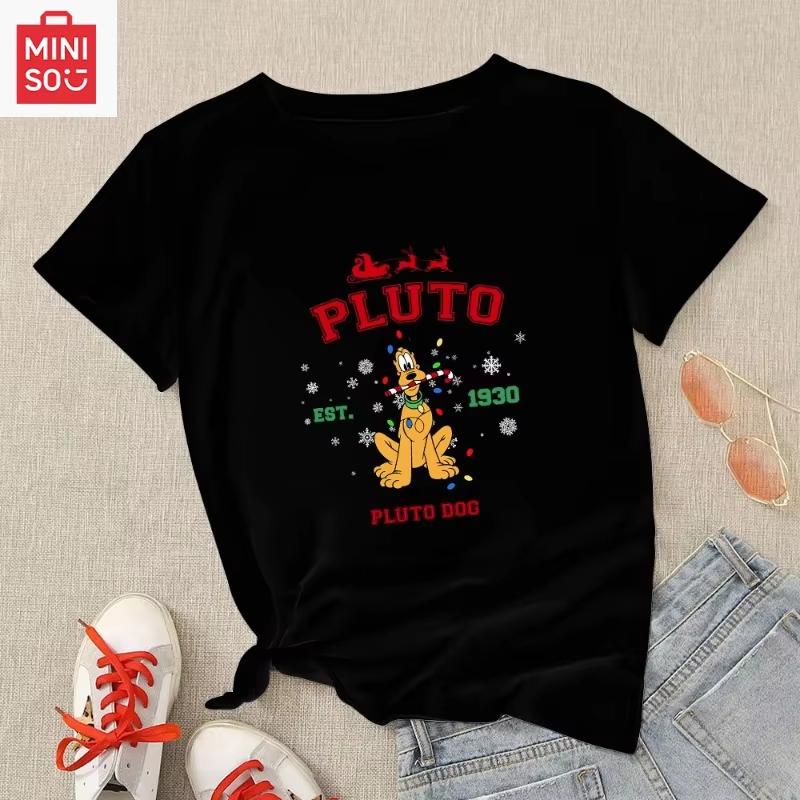 MINISO Childrens Christmas Costume Aesthetic Cute Disney Pluto Print Tshirt Black Short Sleeve Basic Gift Fashion Shirt Tops S
MINISO Childrens Christmas Costume Aesthetic Cute Disney Pluto Print Tshirt Black Short Sleeve Basic Gift Fashion Shirt Tops S
