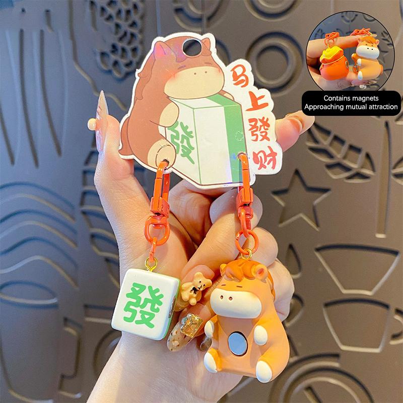 Tang Dynasty Style Horse Keychain - Chinese Zodiac Couple Charm for Backpacks, Cute 2026 Lucky Mascot Gift A5
Tang Dynasty Style Horse Keychain - Chinese Zodiac Couple Charm for Backpacks, Cute 2026 Lucky Mascot Gift A5