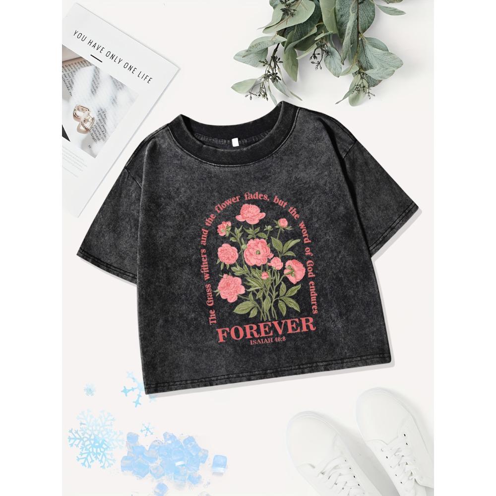 Street Cotton Crop Tops Womens Pink Beautiful Flowers Printing Washed T-Shirts Sexy O-Neck Regular Fit Streetwear Clothes M
Street Cotton Crop Tops Womens Pink Beautiful Flowers Printing Washed T-Shirts Sexy O-Neck Regular Fit Streetwear Clothes M