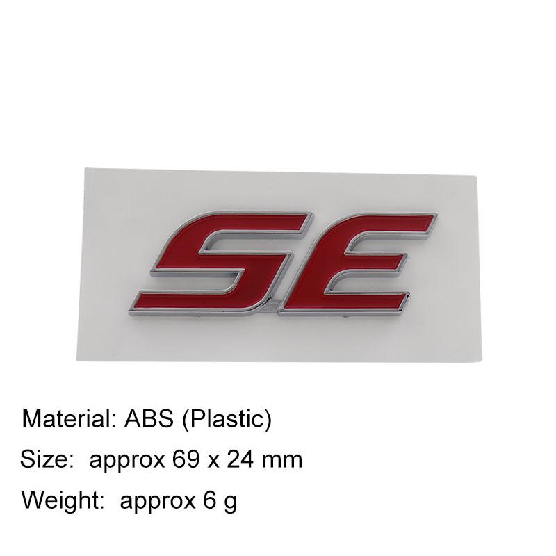 3D Premium ABS SE Letter Sticker Tail Bumper Badge Auto Rear Trunk Emblem Accessories Exterior Decoration chrome-red
3D Premium ABS SE Letter Sticker Tail Bumper Badge Auto Rear Trunk Emblem Accessories Exterior Decoration chrome-red