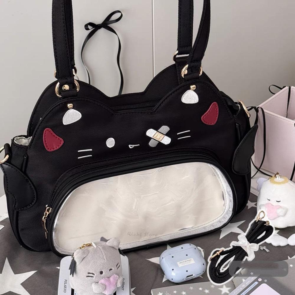 Сумка на блискавці Kawaii Cat Itabag Модні рюкзаки з поліуретану Прозора кишенькова сумка для подорожей чорний
Сумка на блискавці Kawaii Cat Itabag Модні рюкзаки з поліуретану Прозора кишенькова сумка для подорожей чорний