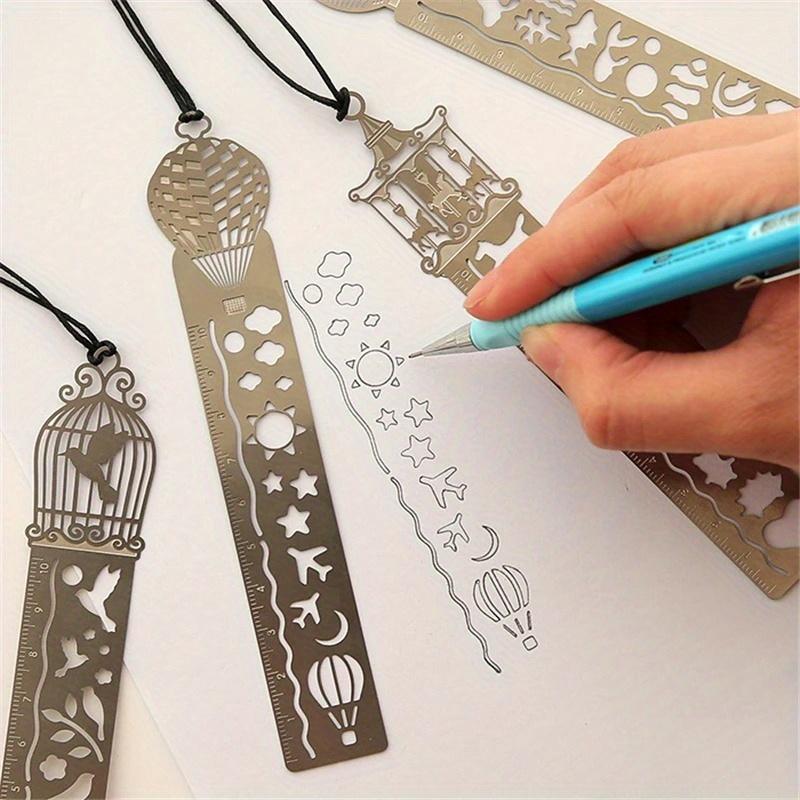 4Pcs/Lot Creative Hollow Metal Bookmark Ruler Multi-function Drawing Icon Model Ruler with Scale Ruler for Student School Supplies 4Pcs/Lot
4Pcs/Lot Creative Hollow Metal Bookmark Ruler Multi-function Drawing Icon Model Ruler with Scale Ruler for Student School Supplies 4Pcs/Lot