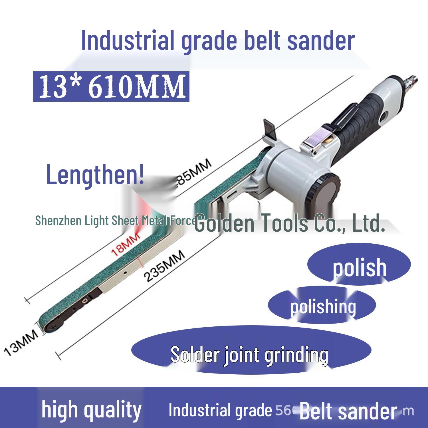 Weilin Industrial-Grade Handheld Pneumatic Sanding Belt Machine 13x610MM for Welding and Grinding
Weilin Industrial-Grade Handheld Pneumatic Sanding Belt Machine 13x610MM for Welding and Grinding