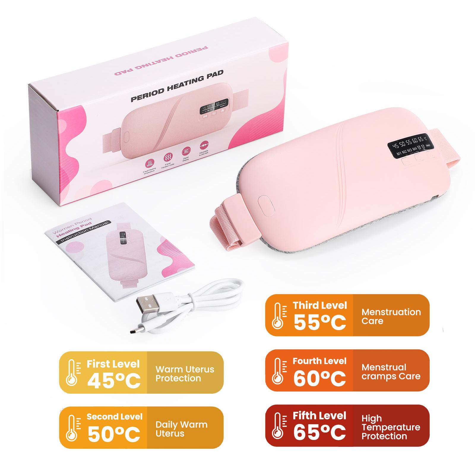 Portable Warm Uterus Belt 5 Gears Heat 4 Vibration Home Electric Heating Pad Waist Warmer for Women Menstrual Belly Waist Care рожевий
Portable Warm Uterus Belt 5 Gears Heat 4 Vibration Home Electric Heating Pad Waist Warmer for Women Menstrual Belly Waist Care рожевий