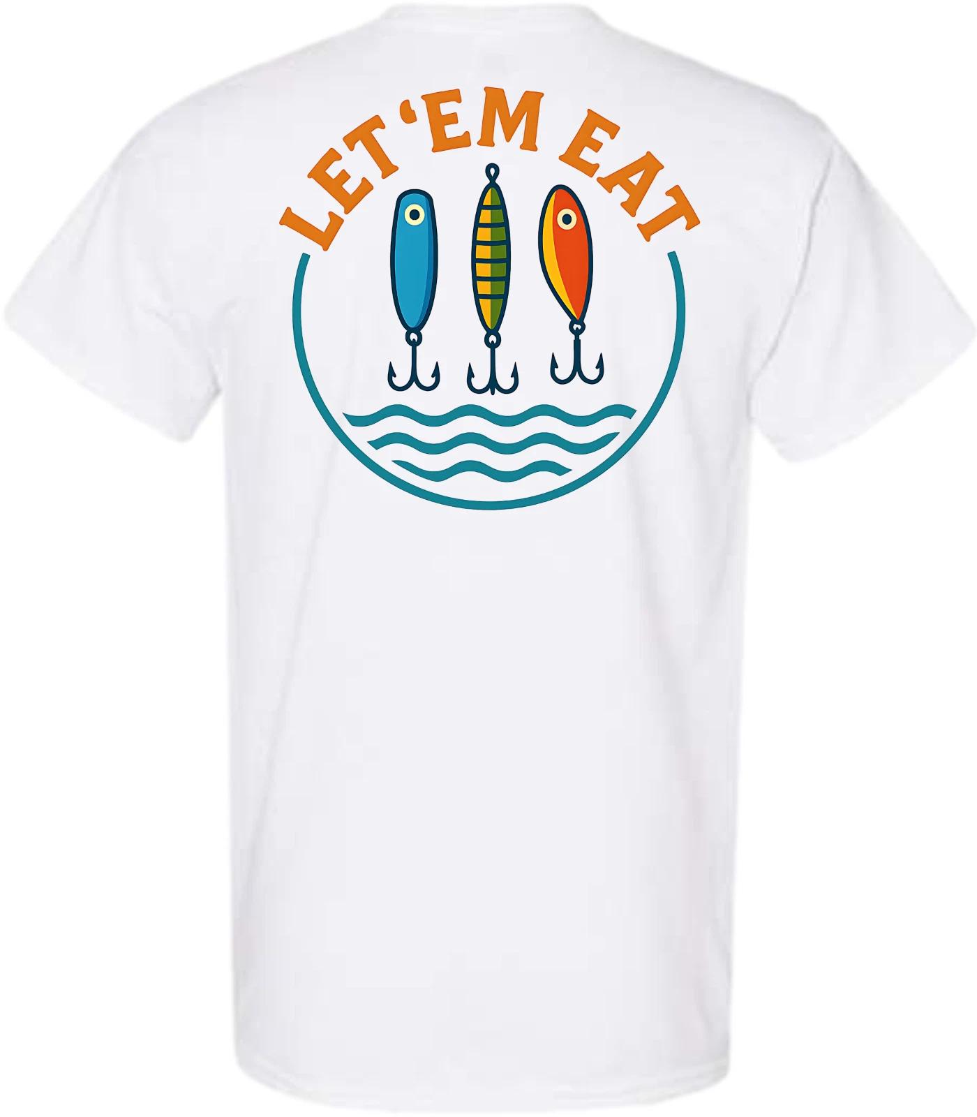 Salt Water Fishing Lures LET EM EAT Short Sleeve T-Shirt S
Salt Water Fishing Lures LET EM EAT Short Sleeve T-Shirt S