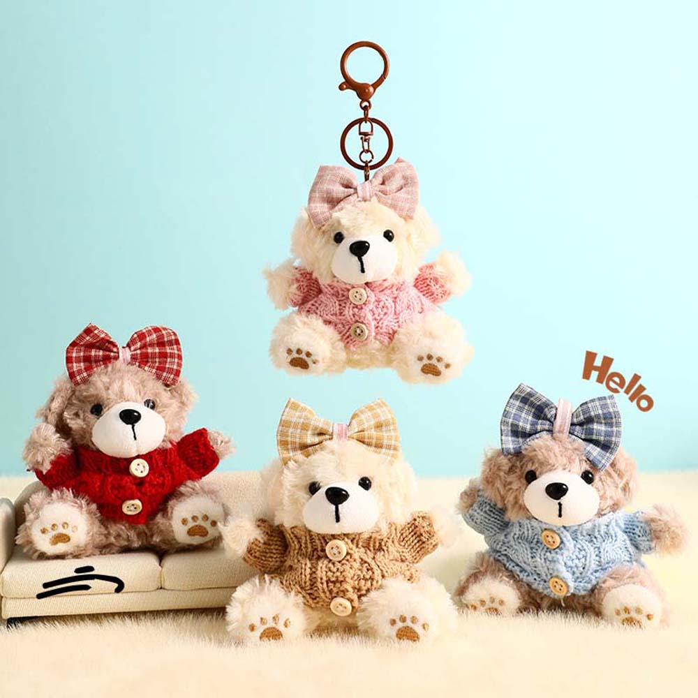 Bow Tie Sweater Doll Clothing Plush Bear Key Ring Stuffed Animal Pendant Kids Couple Gift червоний
Bow Tie Sweater Doll Clothing Plush Bear Key Ring Stuffed Animal Pendant Kids Couple Gift червоний