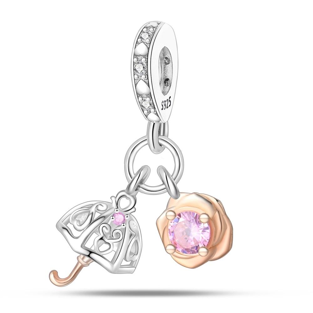Authentic copper Charm Bead Charms Luxury Rose Gold Plated Rose Flower Umbrella Pendant Bead Charms Compatible With Bracelets Diy Women Delicate Gift
Authentic copper Charm Bead Charms Luxury Rose Gold Plated Rose Flower Umbrella Pendant Bead Charms Compatible With Bracelets Diy Women Delicate Gift