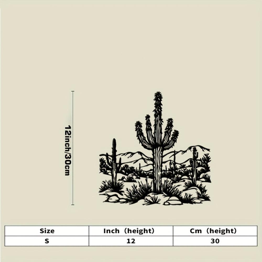Iron Metal Wall Art Desert Cactus Sculpture, Black Southwest Landscape Decor for Outdoor Patio House, Durable Wrought Iron Hanging Sign S-30cm/12inch
Iron Metal Wall Art Desert Cactus Sculpture, Black Southwest Landscape Decor for Outdoor Patio House, Durable Wrought Iron Hanging Sign S-30cm/12inch