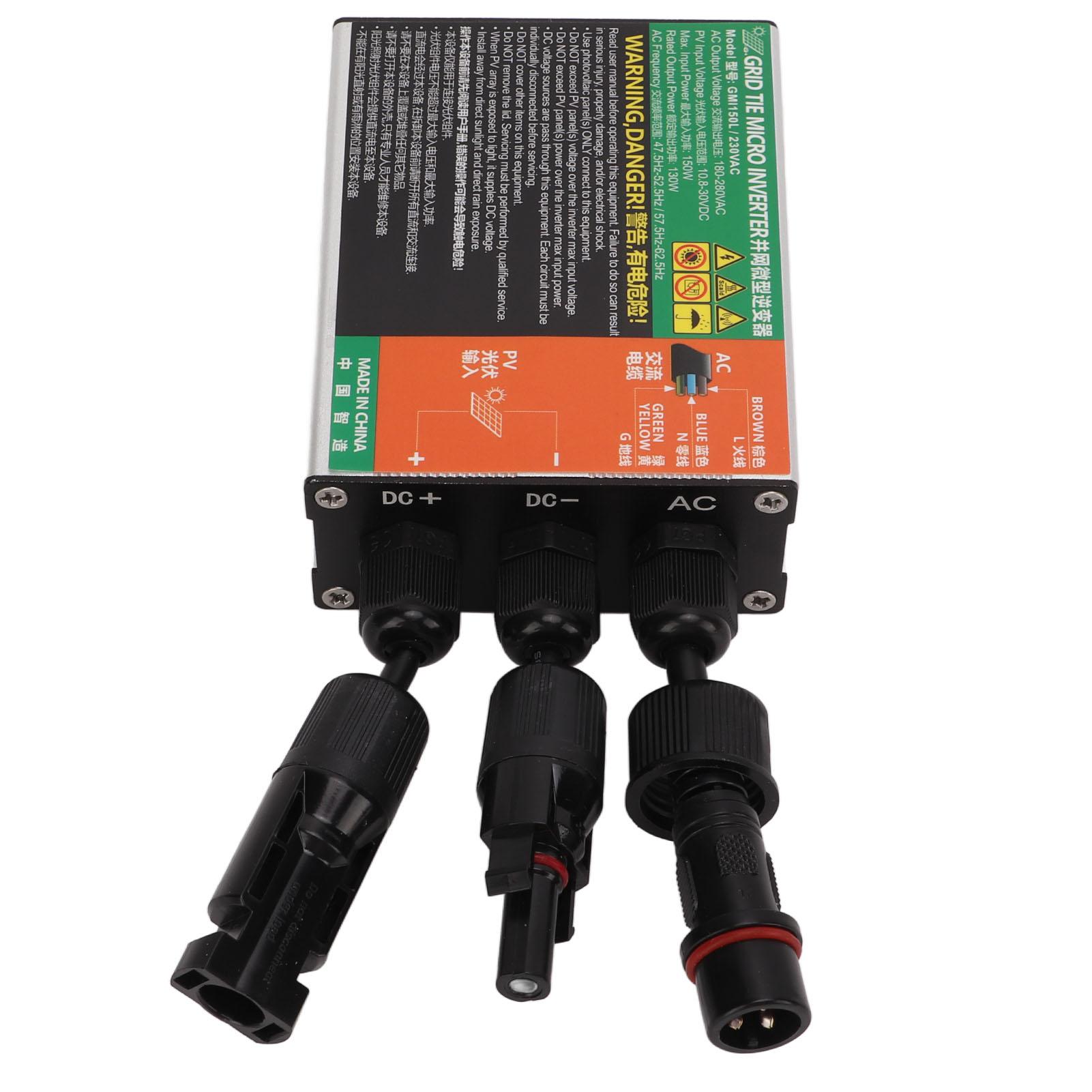 Солнечный сетевой инвертор 150 Вт 230 В 10,8 В до 30 В постоянного тока на входе в переменный ток 180 В до 280 В на выходе Grid Tie Micro
Солнечный сетевой инвертор 150 Вт 230 В 10,8 В до 30 В постоянного тока на входе в переменный ток 180 В до 280 В на выходе Grid Tie Micro