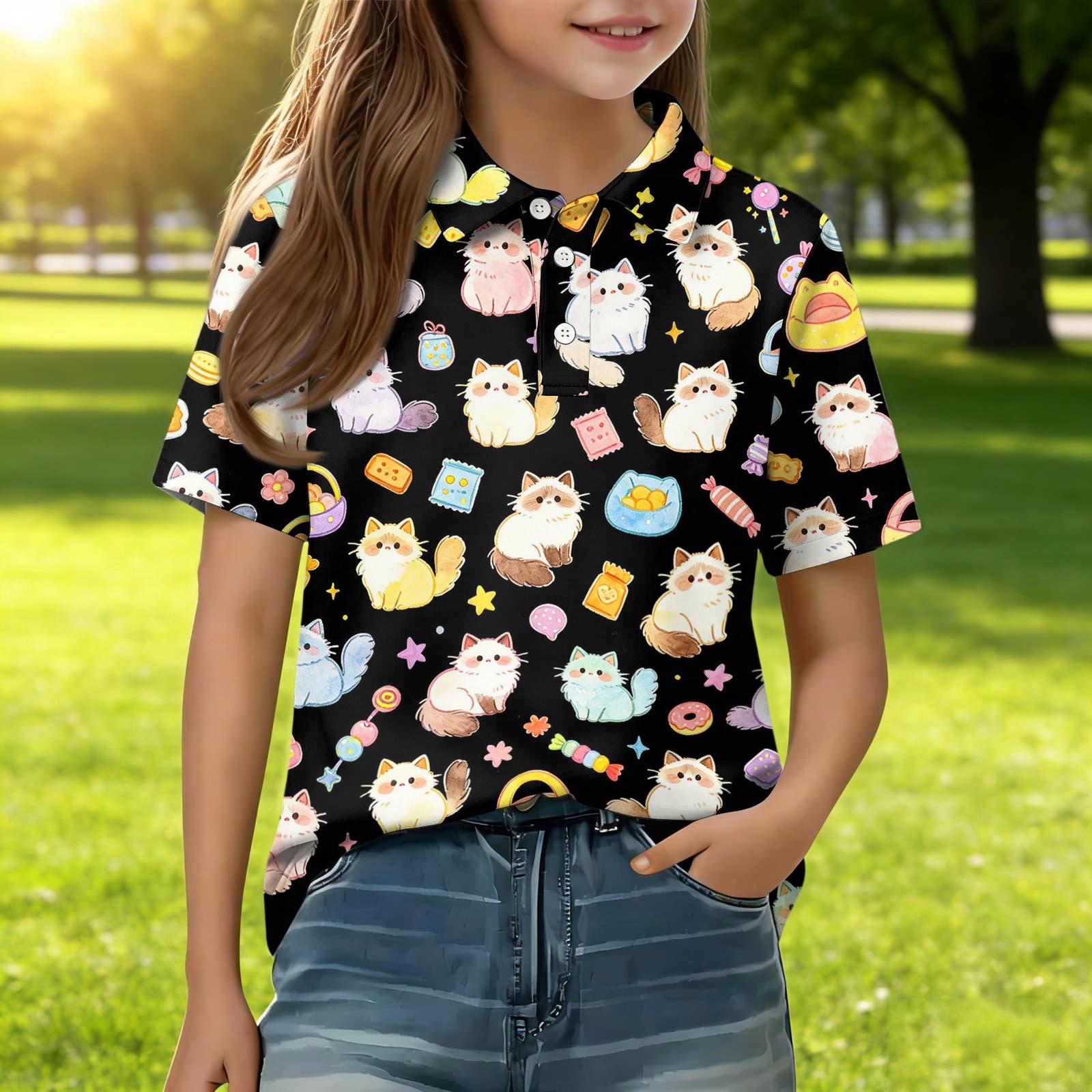 Kids Casual Short Sleeve Polo Shirt Animal Print Toddler Boys Girls Summer Lightweight Breathable Top 120 чёрный
Kids Casual Short Sleeve Polo Shirt Animal Print Toddler Boys Girls Summer Lightweight Breathable Top 120 чёрный