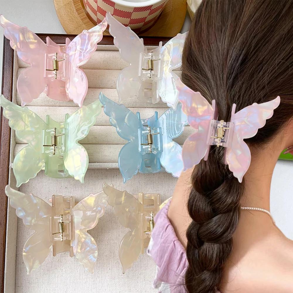 New Vintage Butterfly Hair Claw Acetate Fiber Sweet Colorful Hair Accessories Women Hair Clamps Hairs Clip Crab Headband Clips
New Vintage Butterfly Hair Claw Acetate Fiber Sweet Colorful Hair Accessories Women Hair Clamps Hairs Clip Crab Headband Clips
