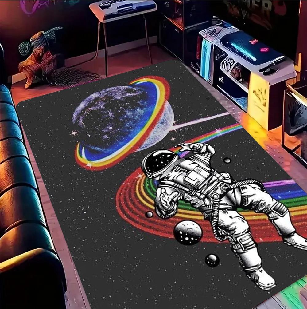 Colorful Floating Astronaut Design Carpet Cosmic Starry Night Non Slip Floor Mat for Kids Room Lounge Bedroom Decor Rug 40x60cm
Colorful Floating Astronaut Design Carpet Cosmic Starry Night Non Slip Floor Mat for Kids Room Lounge Bedroom Decor Rug 40x60cm