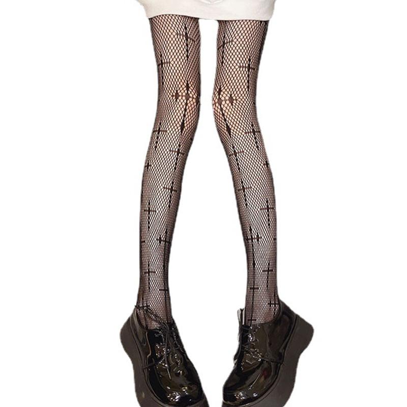 Women Dark Gothic Fishnet Pantyhose Punk Crosses Pattern Mesh Tights Stockings for Cosplay Party and Casual Wear 1
Women Dark Gothic Fishnet Pantyhose Punk Crosses Pattern Mesh Tights Stockings for Cosplay Party and Casual Wear 1