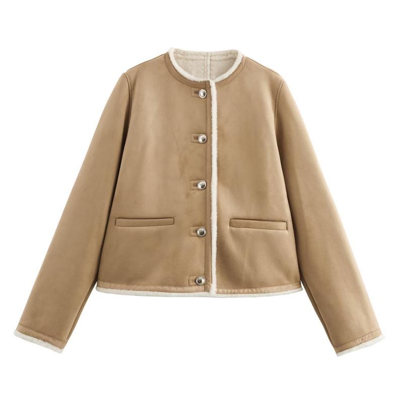 Retro European-American Style Women s Double-Sided Jacket with Gold Button Embellishments Small хакі
Retro European-American Style Women s Double-Sided Jacket with Gold Button Embellishments Small хакі