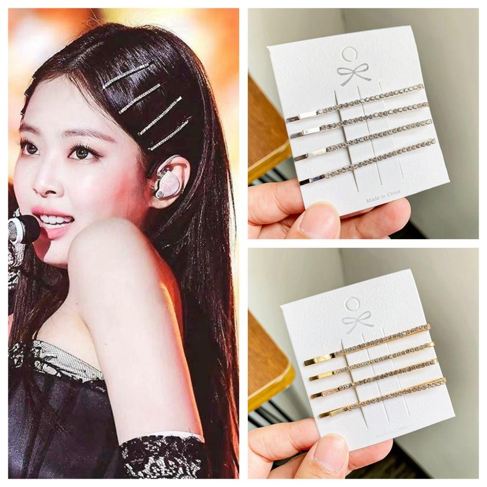 4pcs Zircon Korean Hairpins Gold Crystal Barrettes Fashion Rhinestone Hair Clip Set Ladies/Girls золотий
4pcs Zircon Korean Hairpins Gold Crystal Barrettes Fashion Rhinestone Hair Clip Set Ladies/Girls золотий