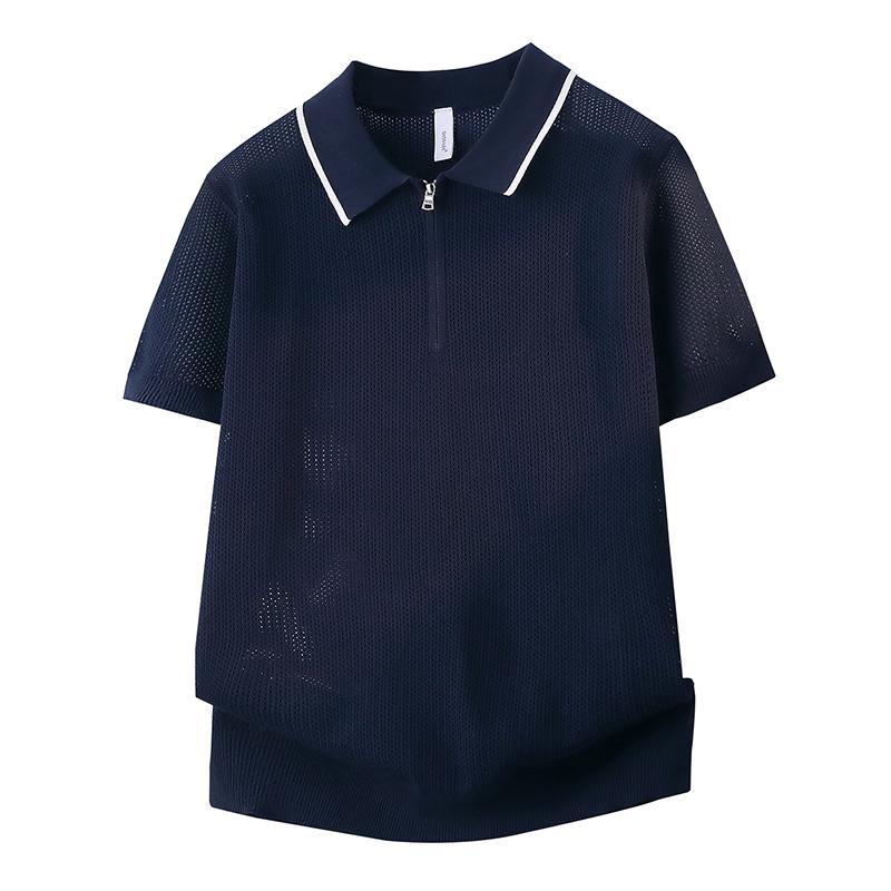 Ice Silk Half-zip White POLO Shirt Men s Short-sleeved Slim Knitted T-shirt Men s Shirt T-shirt Top M темно-синього кольору
Ice Silk Half-zip White POLO Shirt Men s Short-sleeved Slim Knitted T-shirt Men s Shirt T-shirt Top M темно-синього кольору