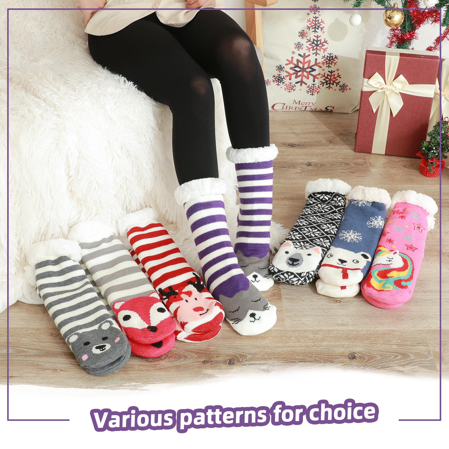 Женские пушистые носки на зиму, вязаные носки с флисовой подкладкой и животными, нескользящие теплые нечеткие уютные тапочки, носки 
Женские пушистые носки на зиму, вязаные носки с флисовой подкладкой и животными, нескользящие теплые нечеткие уютные тапочки, носки