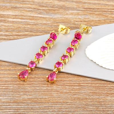 Nidin New Crystal Drop Earrings Bling Zircon Temperament Women Long Earrings High Quality Trendy Party Wedding Jewelry Gifts розы красного
Nidin New Crystal Drop Earrings Bling Zircon Temperament Women Long Earrings High Quality Trendy Party Wedding Jewelry Gifts розы красного