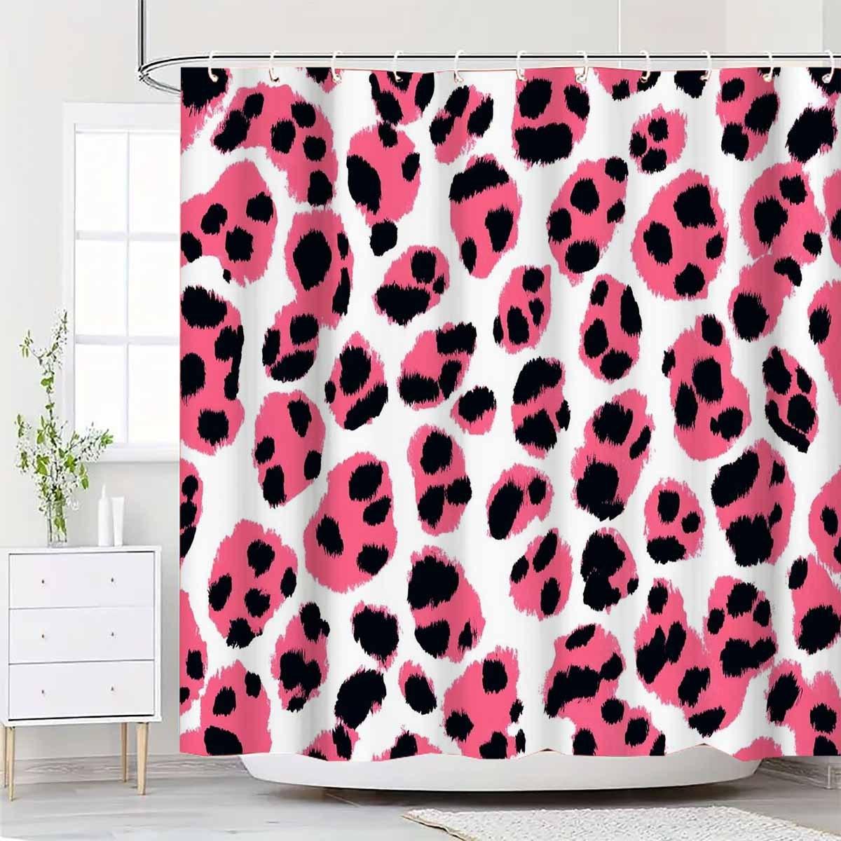 1Pc Pink Leopard Print Shower Curtain - With 12 Hooks, Machine Washable, Suitable For Bathroom Decor And Home Decor W60H190(CM)-1 Pcs
1Pc Pink Leopard Print Shower Curtain - With 12 Hooks, Machine Washable, Suitable For Bathroom Decor And Home Decor W60H190(CM)-1 Pcs