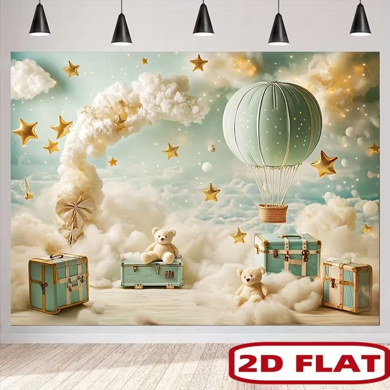 2D Mint Green Hot Air Balloon Backdrop Teddy Bear Photography Background 47.2x31.5inch/120*80cm
2D Mint Green Hot Air Balloon Backdrop Teddy Bear Photography Background 47.2x31.5inch/120*80cm