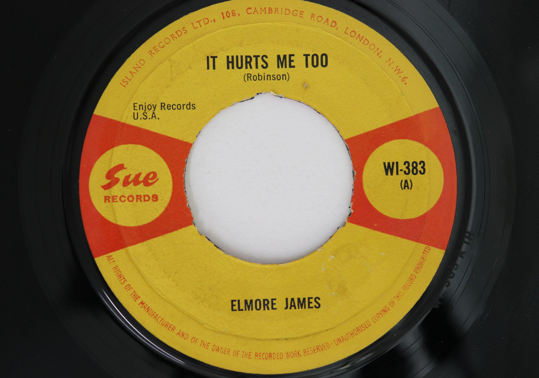 7inch Record ELMORE JAMES It Hurts Me Too Bleeding Heart WI383 SUE 1965 UK Blues Used 
7inch Record ELMORE JAMES It Hurts Me Too Bleeding Heart WI383 SUE 1965 UK Blues Used