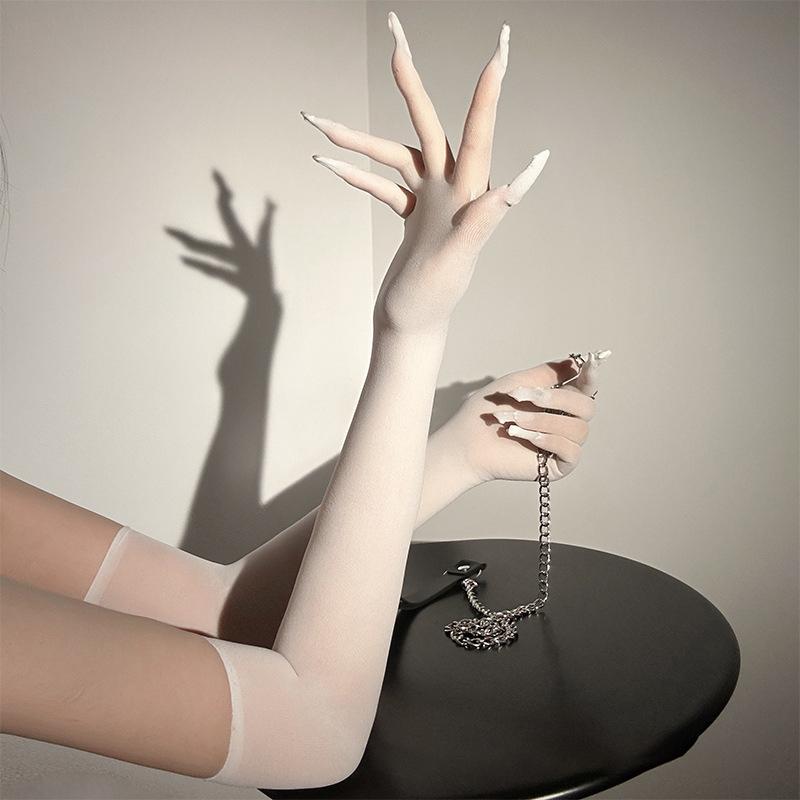 Sexy Thin Transparent Elastic Tight Stocking Gloves Women Night Club Wedding Dance Party Sunscreen Summer Etiquette Gloves One Size
Sexy Thin Transparent Elastic Tight Stocking Gloves Women Night Club Wedding Dance Party Sunscreen Summer Etiquette Gloves One Size