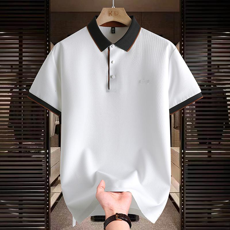 Ice Silk Polo Retro Short Sleeve Polo Shirt Men s Summer Versatile Top Shirt Color blocked Collar T-shirt XL білий
Ice Silk Polo Retro Short Sleeve Polo Shirt Men s Summer Versatile Top Shirt Color blocked Collar T-shirt XL білий