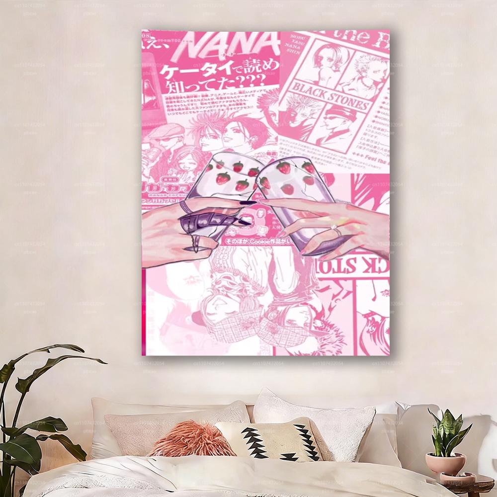 1pc NANA Canvas Painting in Pink Comic Style Tapestry Featuring a Strawberry Pattern High Heel Illustration This Wall Decorat 74x94cm(29x37in)
1pc NANA Canvas Painting in Pink Comic Style Tapestry Featuring a Strawberry Pattern High Heel Illustration This Wall Decorat 74x94cm(29x37in)