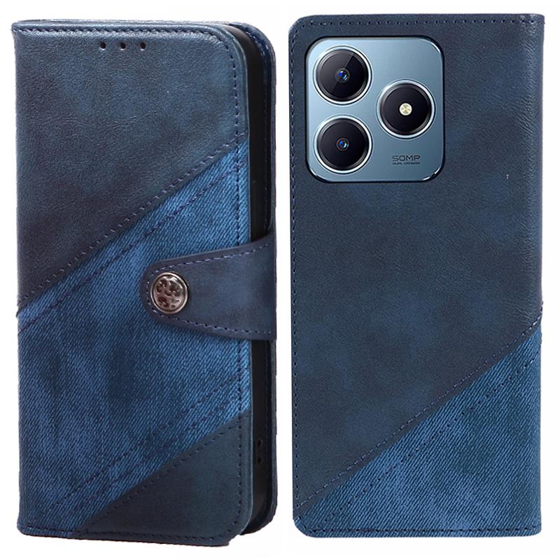 For Realme Note 60x 4G/C63 4G/C61 4G Case Texture Splicing Leather Flip Phone Cover Dark Blue
For Realme Note 60x 4G/C63 4G/C61 4G Case Texture Splicing Leather Flip Phone Cover Dark Blue