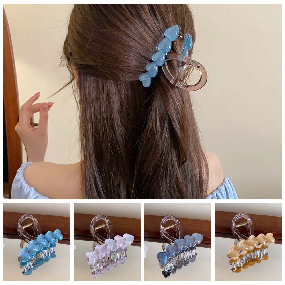 Acrylic Heart Claw Clip Resin Love Hair Crab Clip Elegant Love Heart Hair Claw Women/Girl
Acrylic Heart Claw Clip Resin Love Hair Crab Clip Elegant Love Heart Hair Claw Women/Girl