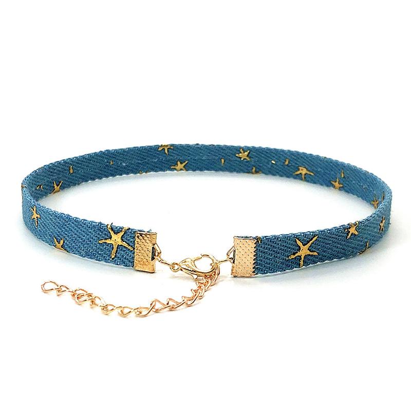 Trendy Blue Denim Gothic Goth Punk Star Choker Necklace Personality Vintage Clavicle Chain For Women Fashion Jewelry Accessories
Trendy Blue Denim Gothic Goth Punk Star Choker Necklace Personality Vintage Clavicle Chain For Women Fashion Jewelry Accessories