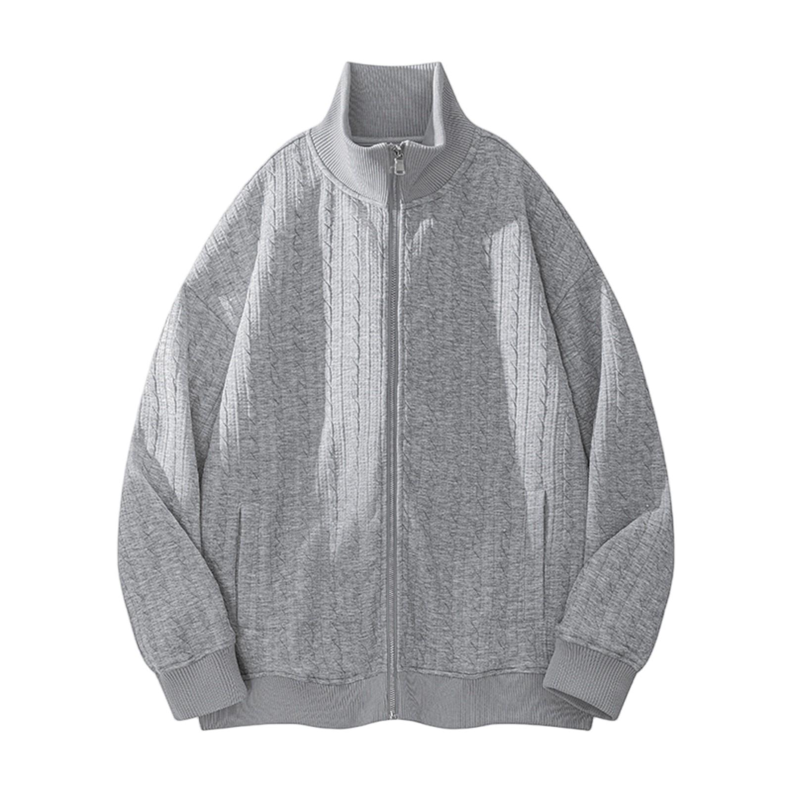 Новая мужская толстовка с текстурированным воротником-стойкой, куртка на молнии, вязаный двухслойный кардиган с косами XXXL
Новая мужская толстовка с текстурированным воротником-стойкой, куртка на молнии, вязаный двухслойный кардиган с косами XXXL