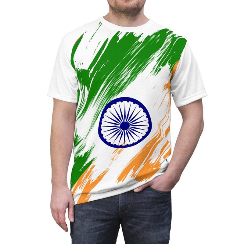 India Flag Print T-shirt Men s Clothing Crewneck Short Sleeve T Shirts 3D Print Elephant Pattern Street Fashion Trend New Tee 6XL
India Flag Print T-shirt Men s Clothing Crewneck Short Sleeve T Shirts 3D Print Elephant Pattern Street Fashion Trend New Tee 6XL