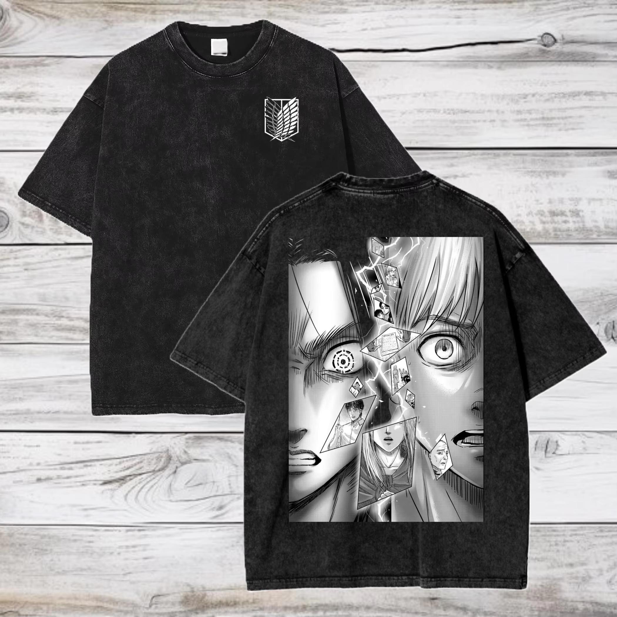 Anime Attack on Titan Eren Jaeger Armin Arlert Tshirt Men Washed Cotton Tshirts Manga Vintage T Shirt Harajuku Male Tops XL
Anime Attack on Titan Eren Jaeger Armin Arlert Tshirt Men Washed Cotton Tshirts Manga Vintage T Shirt Harajuku Male Tops XL