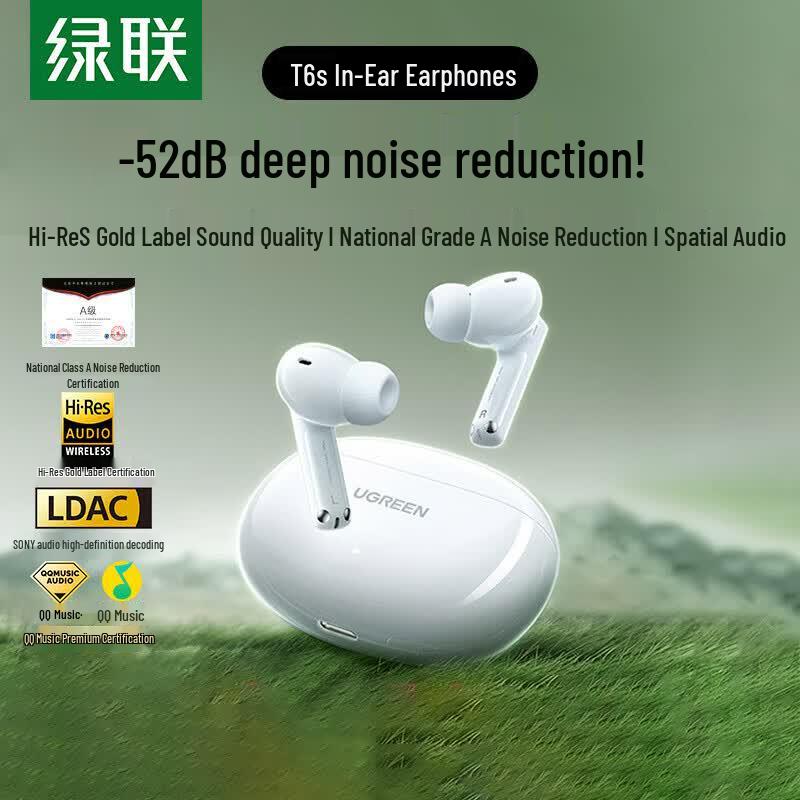 Ugreen T6s In-Ear Wireless Noise Cancelling Earbuds
Ugreen T6s In-Ear Wireless Noise Cancelling Earbuds
