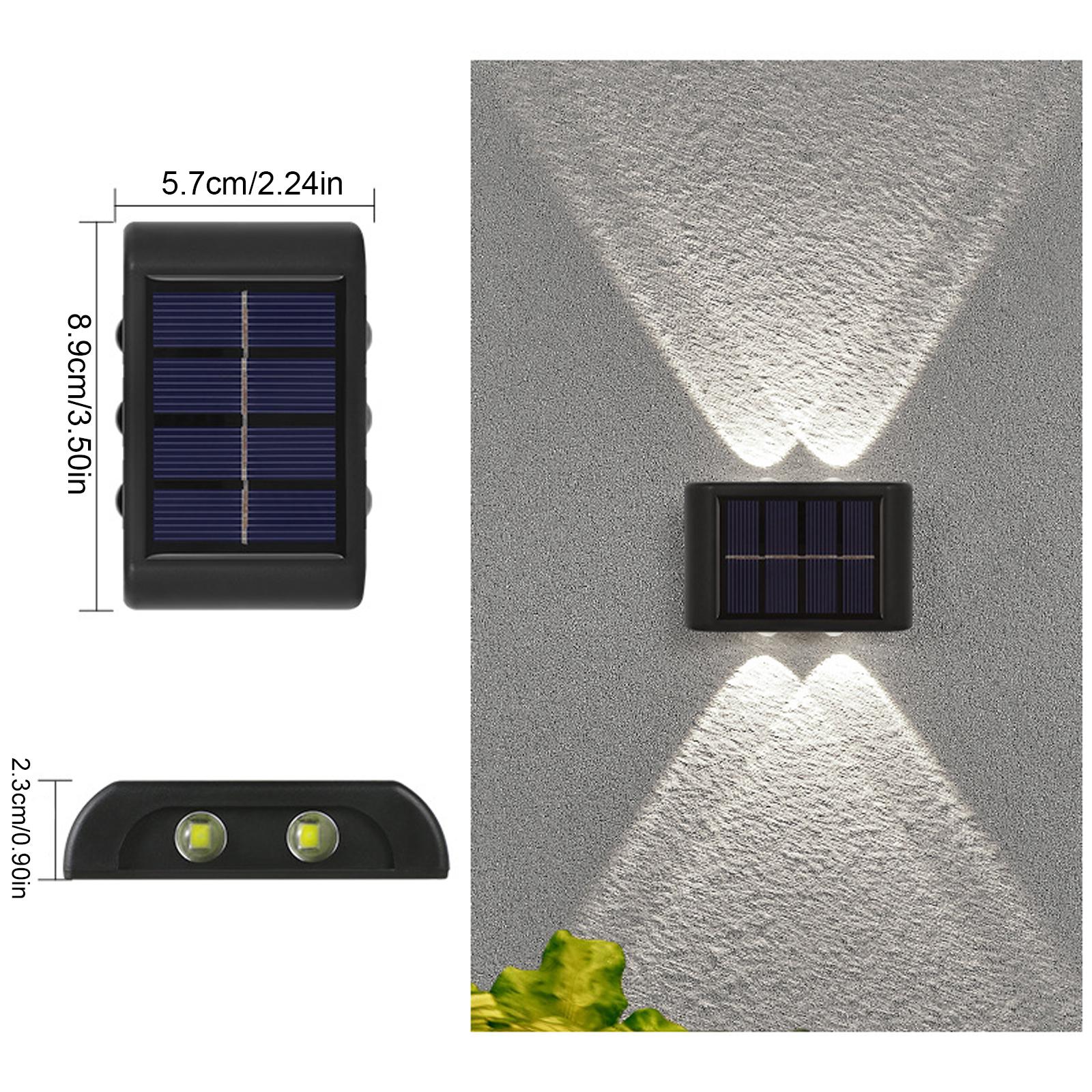 2PCS Solar Lights Up and Down Wall Lamp for Outdoor Fence Decoration Convex Mirror IP65 Water Proof 4 LEDs White Light
2PCS Solar Lights Up and Down Wall Lamp for Outdoor Fence Decoration Convex Mirror IP65 Water Proof 4 LEDs White Light