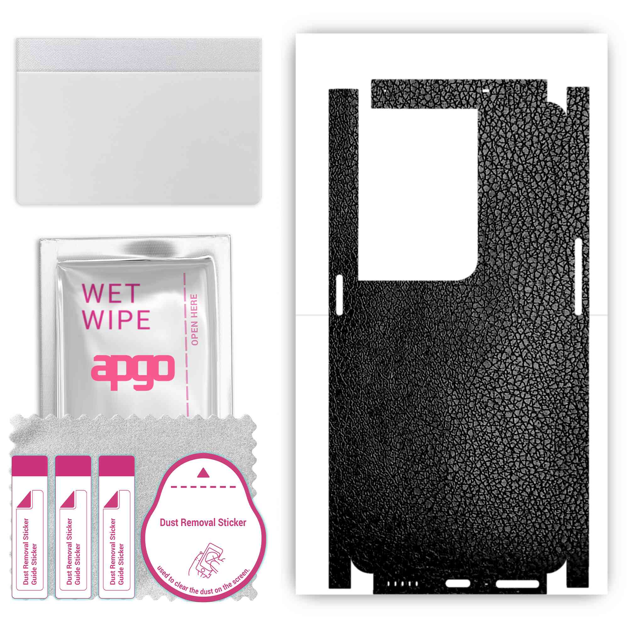 apgo Protective Skin Sticker for the back+sides compatible with Oppo Reno8 Pro 5G, Full Wrap Film, Foil, Vinyl - Pattern Black Leather
apgo Protective Skin Sticker for the back+sides compatible with Oppo Reno8 Pro 5G, Full Wrap Film, Foil, Vinyl - Pattern Black Leather