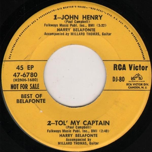 7inch Record HARRY BELAFONTE - Best Of Belafonte 476780PROMO RCA Victor US Pop Used
7inch Record HARRY BELAFONTE - Best Of Belafonte 476780PROMO RCA Victor US Pop Used