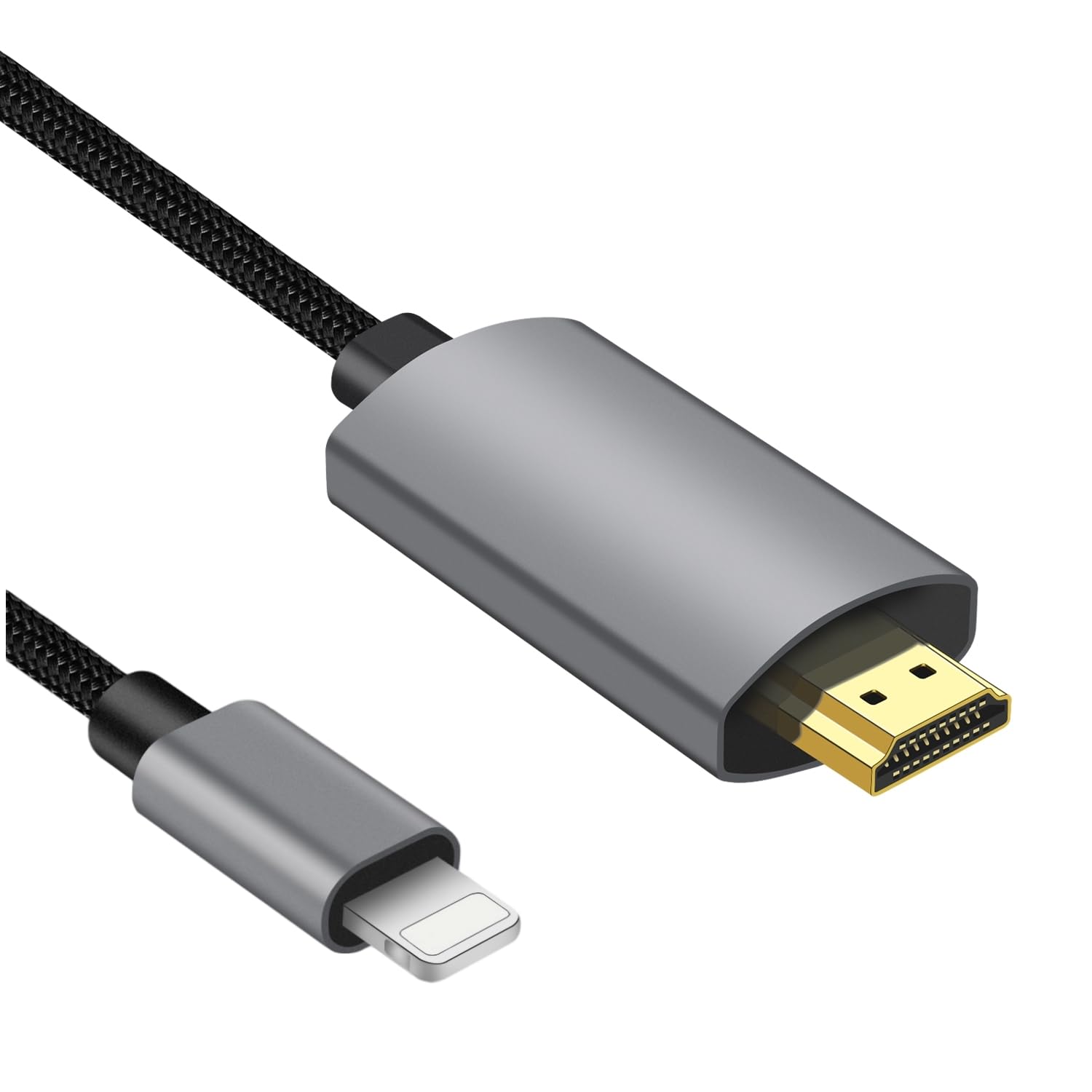 Сертифікований MFi кабель-перехідник HDMI для iPhone, кабель-перехідник Lightning HDMI, цифровий AV-перетворювач-адаптер до виходу телевізора, кабель-перехідник Lightning 14 сірий колір
Сертифікований MFi кабель-перехідник HDMI для iPhone, кабель-перехідник Lightning HDMI, цифровий AV-перетворювач-адаптер до виходу телевізора, кабель-перехідник Lightning 14 сірий колір