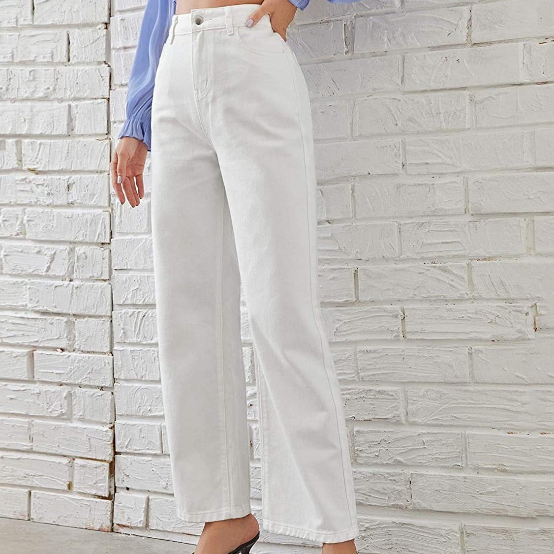 Женские джинсы с карманами, застежка-молния на пуговицу с высокой талией, прямые брюки, однотонные, в винтажном американском стиле, джинсовые брюки для повседневной носки, Scool 2XL белый
Женские джинсы с карманами, застежка-молния на пуговицу с высокой талией, прямые брюки, однотонные, в винтажном американском стиле, джинсовые брюки для повседневной носки, Scool 2XL белый