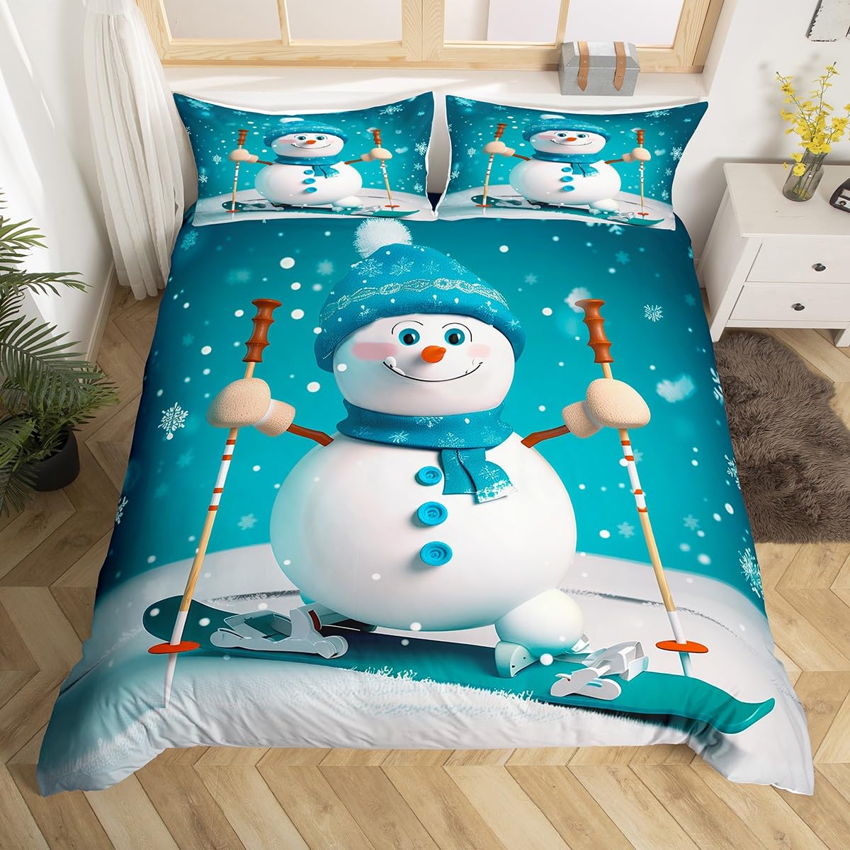 Winter Themed Duvet Cover Sets for Kids Boys Girls Quilt Covers Lightweight Down Room Decor 2 Pillowcases 1 Duvet Cover No Quilt (135x200cm)
Winter Themed Duvet Cover Sets for Kids Boys Girls Quilt Covers Lightweight Down Room Decor 2 Pillowcases 1 Duvet Cover No Quilt (135x200cm)