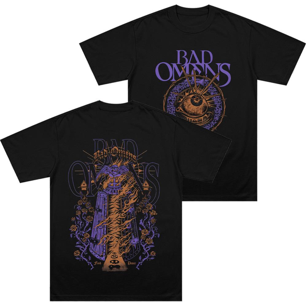 Bad Omens Find Peace T-Shirt Bad Omen Band Metal Core Rock American Vintage Tee Cotton Loose Casual Unisex Summer Fashion Tshirt 5XL різнокольоровий
Bad Omens Find Peace T-Shirt Bad Omen Band Metal Core Rock American Vintage Tee Cotton Loose Casual Unisex Summer Fashion Tshirt 5XL різнокольоровий