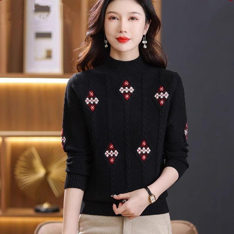 Весенние вязаные пуловеры с полувысоким воротником, свободный толстый теплый свитер для женщин, винтажный свитер для мамы на осень и зиму 3XL
Весенние вязаные пуловеры с полувысоким воротником, свободный толстый теплый свитер для женщин, винтажный свитер для мамы на осень и зиму 3XL