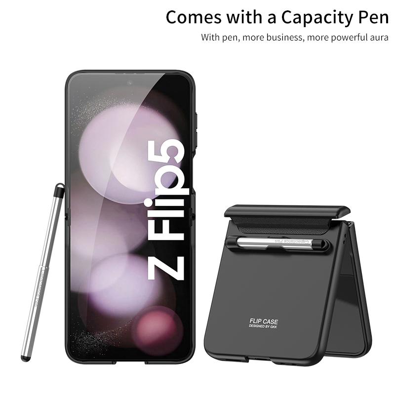 GKK For Samsung Galaxy Z Flip5 5G Case Magnetic Hinge PC Phone Cover with Small Screen Film+Stylus Pen Black
GKK For Samsung Galaxy Z Flip5 5G Case Magnetic Hinge PC Phone Cover with Small Screen Film+Stylus Pen Black