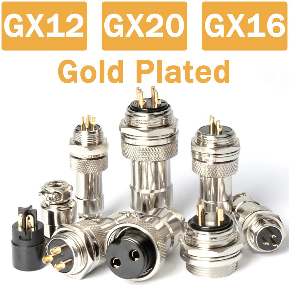 GX16 Gold-plated Aviation Plug Socket 12mm M12 16mm M16 20mm M20 Cable Connector Soldering Industrial Connectors 5 Sets&2P
GX16 Gold-plated Aviation Plug Socket 12mm M12 16mm M16 20mm M20 Cable Connector Soldering Industrial Connectors 5 Sets&2P