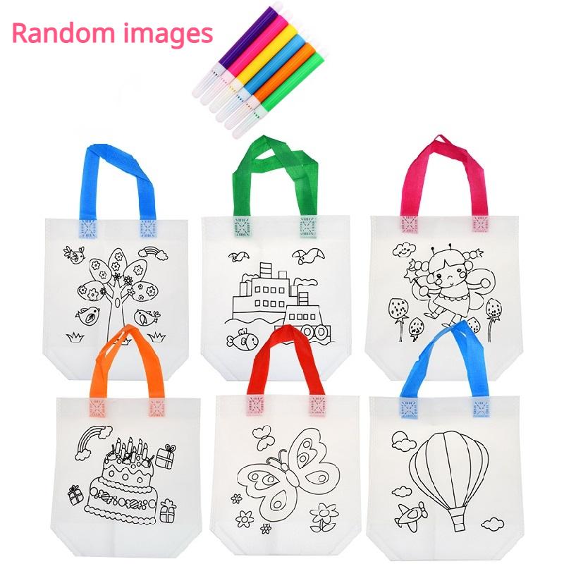 DIY Graffiti Bag with Markers Handmade Painting Non-Woven Bag for Children Arts Crafts Color Filling Drawing Toy Kids Craft
DIY Graffiti Bag with Markers Handmade Painting Non-Woven Bag for Children Arts Crafts Color Filling Drawing Toy Kids Craft