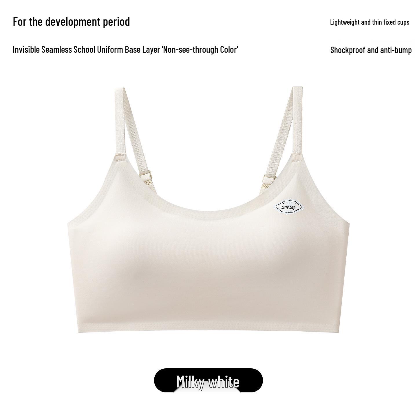 Traceless Sports Vest: Skin-Tone, Non-Transparent, No Underwire Bra for Girls M
Traceless Sports Vest: Skin-Tone, Non-Transparent, No Underwire Bra for Girls M