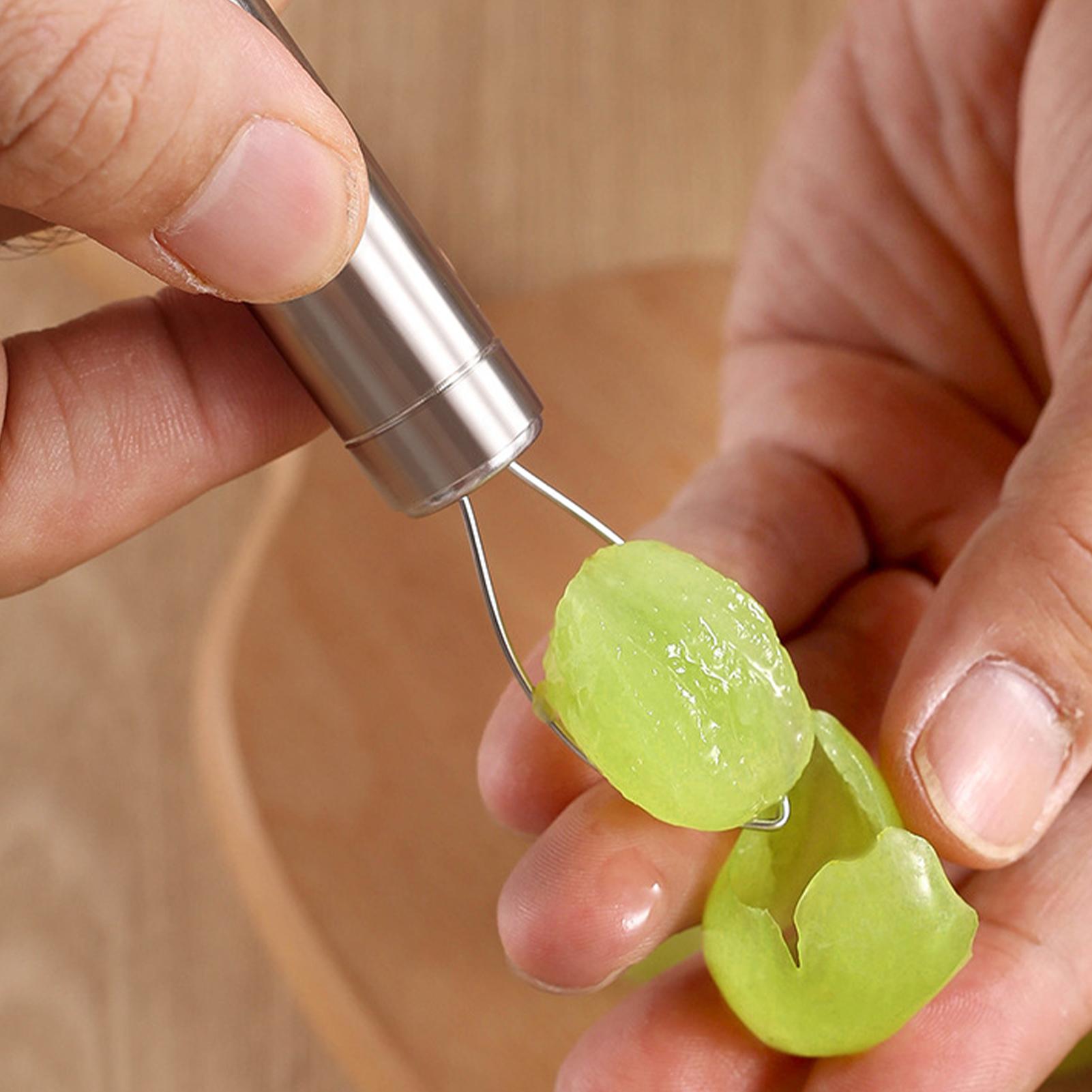 Grape Cutter Stainless Steel Grape Skin Peeler Portable Kitchen Gadget Double-Headed Fruit Peeling Tool For Deseeding Prep Daily China Mainland
Grape Cutter Stainless Steel Grape Skin Peeler Portable Kitchen Gadget Double-Headed Fruit Peeling Tool For Deseeding Prep Daily China Mainland